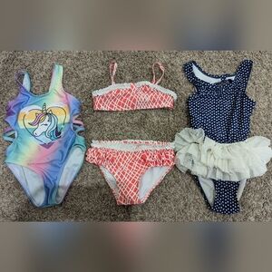 4t Girl swimsuit bundle unicorn tutu